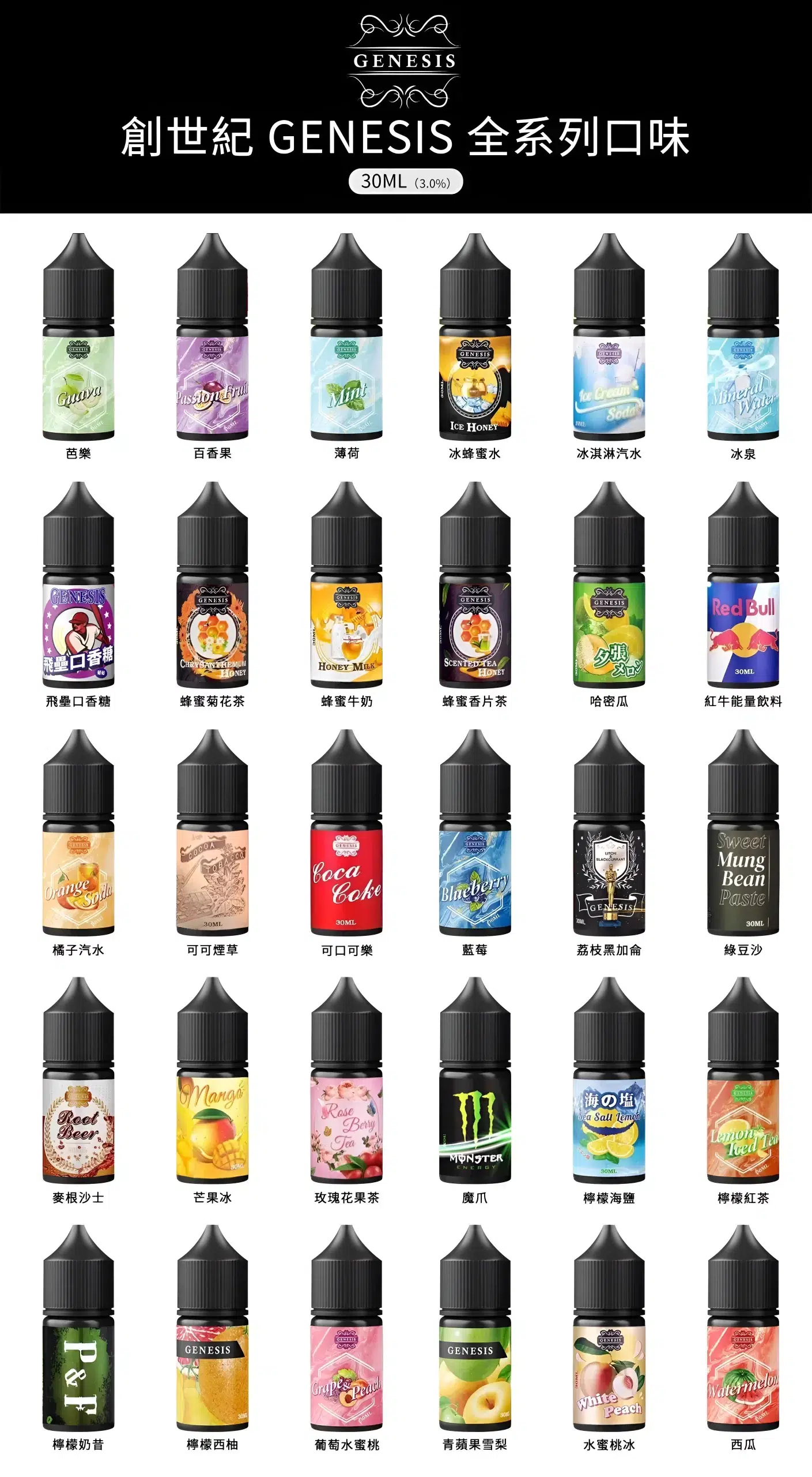 30ml煙油 創世紀煙油 GENESIS小煙煙油 適用各種類小煙機 711到付 1 30ml煙油 創世紀煙油 GENESIS小煙煙油 適用各種類小煙機 711到付